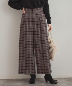 Couture Brooch / クチュールブローチ パンツ | 【大人可愛い】起毛先染めチェック柄 スカラウエスト ワイドパンツ