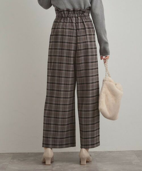 Couture Brooch / クチュールブローチ パンツ | 【大人可愛い】起毛先染めチェック柄 スカラウエスト ワイドパンツ | 詳細16