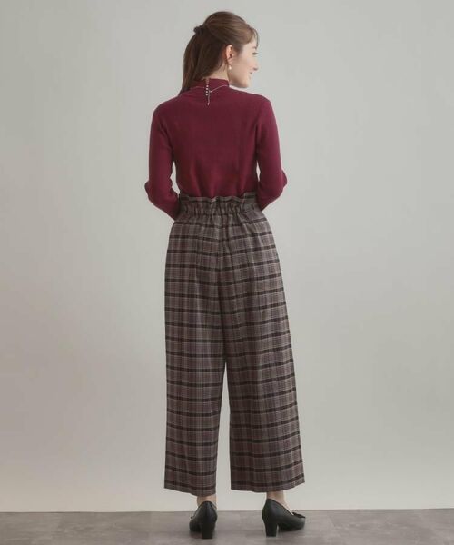 Couture Brooch / クチュールブローチ パンツ | 【大人可愛い】起毛先染めチェック柄 スカラウエスト ワイドパンツ | 詳細19