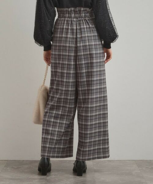Couture Brooch / クチュールブローチ パンツ | 【大人可愛い】起毛先染めチェック柄 スカラウエスト ワイドパンツ | 詳細6