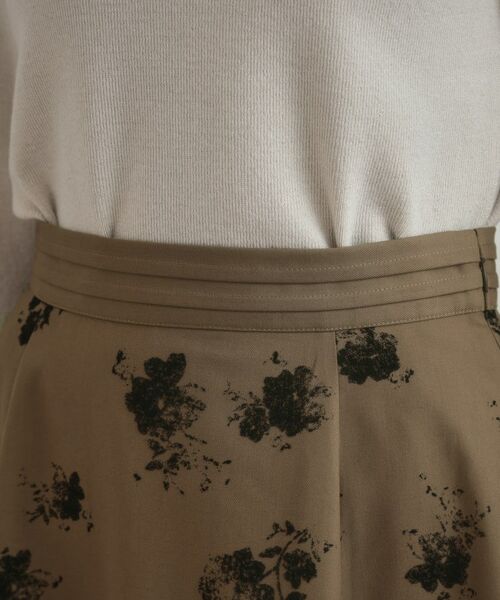 Couture Brooch / クチュールブローチ スカート | 【美シルエット・通勤】フロッキーフラワープリントスカート | 詳細30