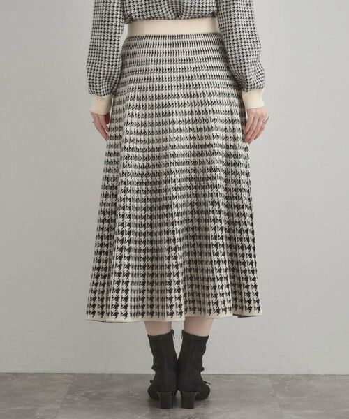 Couture Brooch / クチュールブローチ ロング・マキシ丈スカート | 【クラシカル・大人上品】千鳥ジャカードニットプリーツスカート | 詳細26