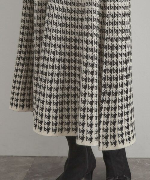 Couture Brooch / クチュールブローチ ロング・マキシ丈スカート | 【クラシカル・大人上品】千鳥ジャカードニットプリーツスカート | 詳細28