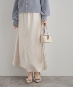 Couture Brooch / クチュールブローチ ロング・マキシ丈スカート | シルキーヘビーサテンスカート