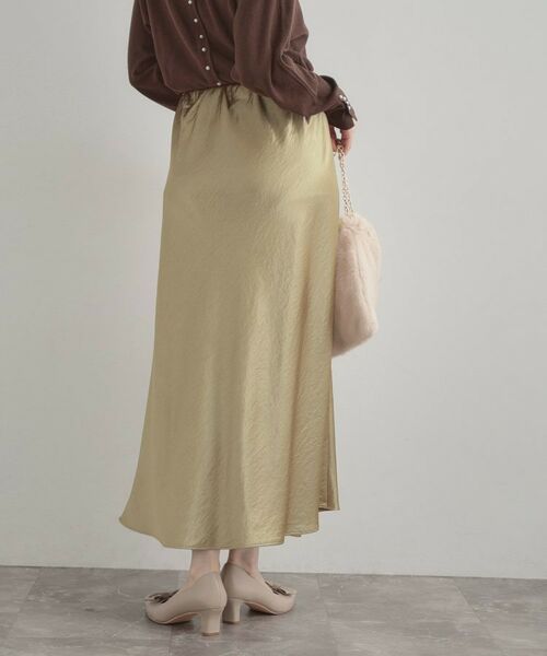 Couture Brooch / クチュールブローチ ロング・マキシ丈スカート | シルキーヘビーサテンスカート | 詳細10