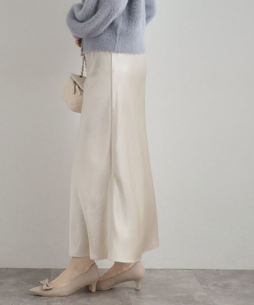 Couture Brooch / クチュールブローチ ロング・マキシ丈スカート | シルキーヘビーサテンスカート | 詳細2