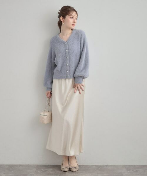 Couture Brooch / クチュールブローチ ロング・マキシ丈スカート | シルキーヘビーサテンスカート | 詳細4