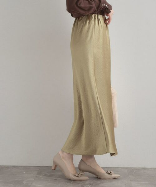 Couture Brooch / クチュールブローチ ロング・マキシ丈スカート | シルキーヘビーサテンスカート | 詳細9