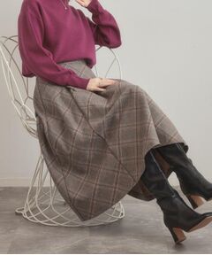 Couture Brooch / クチュールブローチ ロング・マキシ丈スカート | 【通勤・大人可愛い】TRチェックスカート