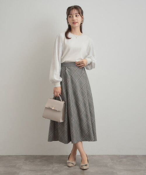 Couture Brooch / クチュールブローチ ロング・マキシ丈スカート | 【通勤・大人可愛い】TRチェックスカート | 詳細1