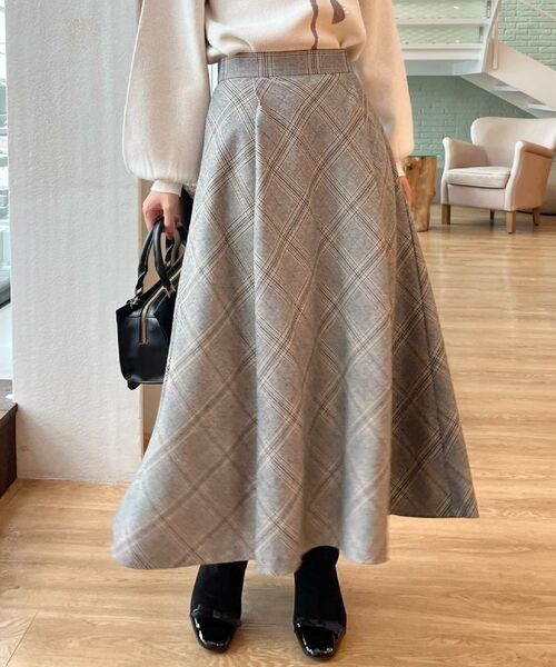 Couture Brooch / クチュールブローチ ロング・マキシ丈スカート | 【通勤・大人可愛い】TRチェックスカート | 詳細10