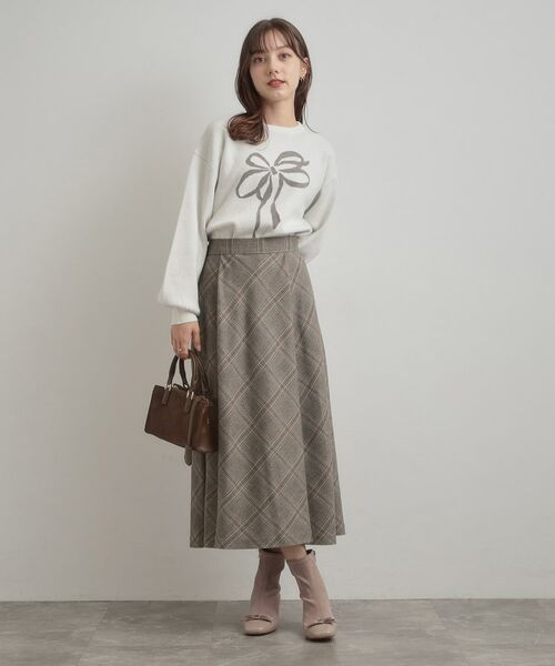 Couture Brooch / クチュールブローチ ロング・マキシ丈スカート | 【通勤・大人可愛い】TRチェックスカート | 詳細11