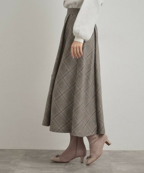 Couture Brooch / クチュールブローチ ロング・マキシ丈スカート | 【通勤・大人可愛い】TRチェックスカート | 詳細15