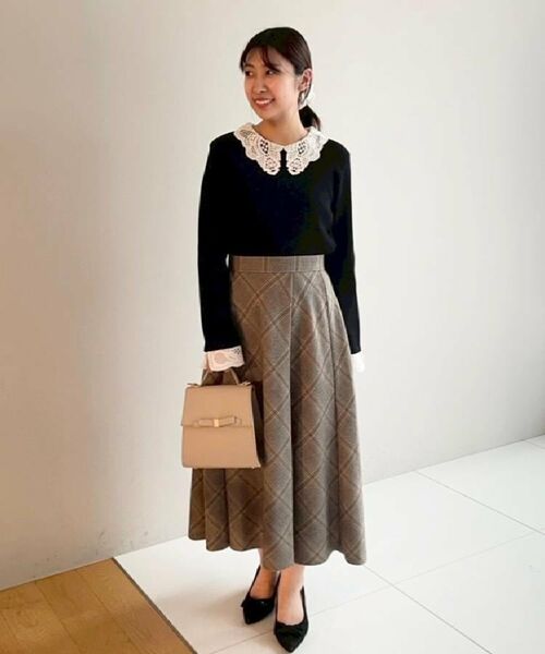 Couture Brooch / クチュールブローチ ロング・マキシ丈スカート | 【通勤・大人可愛い】TRチェックスカート | 詳細19