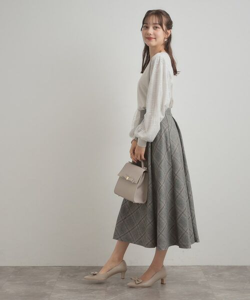 Couture Brooch / クチュールブローチ ロング・マキシ丈スカート | 【通勤・大人可愛い】TRチェックスカート | 詳細2