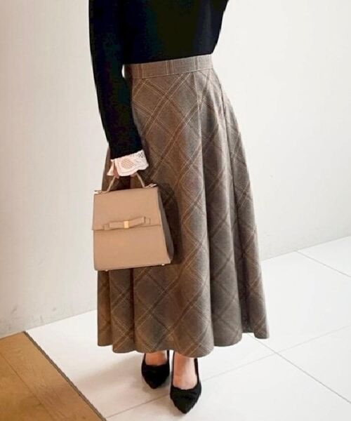 Couture Brooch / クチュールブローチ ロング・マキシ丈スカート | 【通勤・大人可愛い】TRチェックスカート | 詳細22