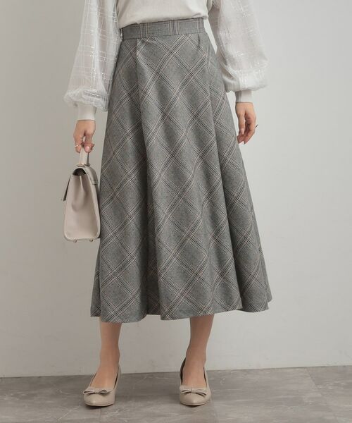 Couture Brooch / クチュールブローチ ロング・マキシ丈スカート | 【通勤・大人可愛い】TRチェックスカート | 詳細4