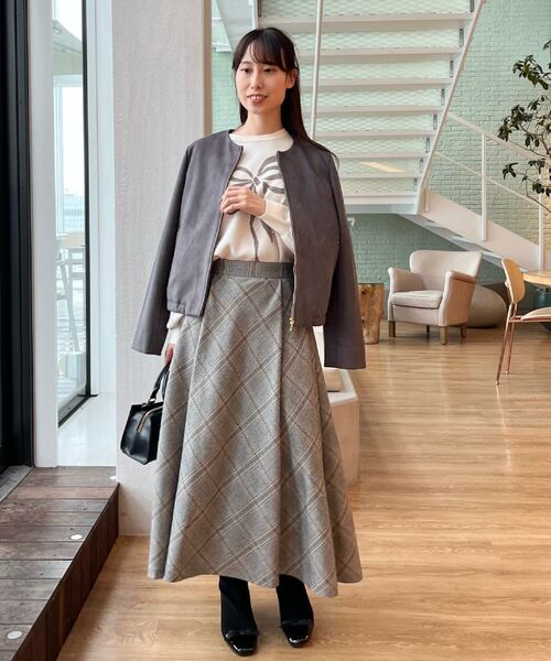 Couture Brooch / クチュールブローチ ロング・マキシ丈スカート | 【通勤・大人可愛い】TRチェックスカート | 詳細7