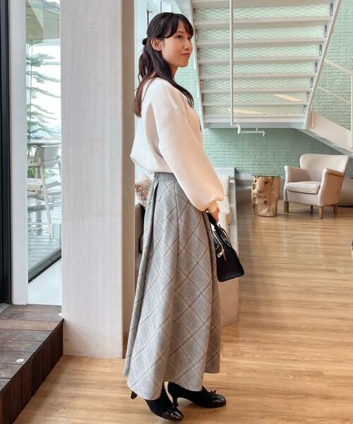 Couture Brooch / クチュールブローチ ロング・マキシ丈スカート | 【通勤・大人可愛い】TRチェックスカート | 詳細8