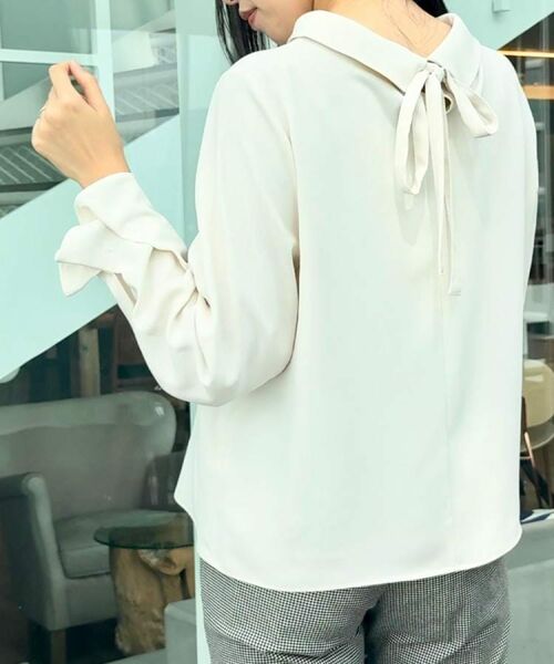 Couture Brooch / クチュールブローチ シャツ・ブラウス | 【大人可愛い・通勤】ロールカラーバックリボンブラウス | 詳細10