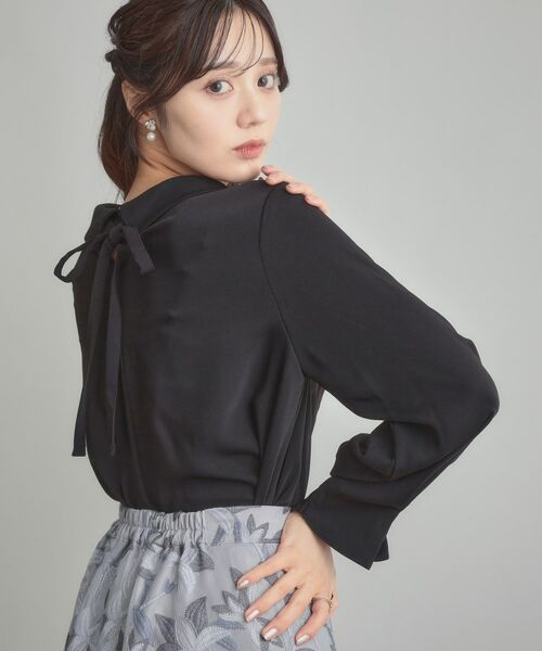 Couture Brooch / クチュールブローチ シャツ・ブラウス | 【大人可愛い・通勤】ロールカラーバックリボンブラウス | 詳細16