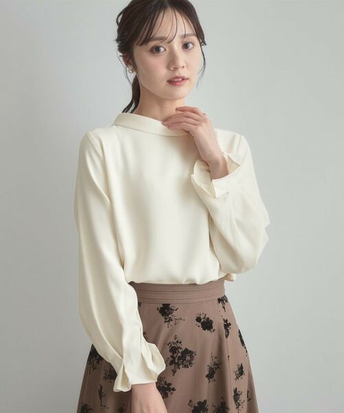 Couture Brooch / クチュールブローチ シャツ・ブラウス | 【大人可愛い・通勤】ロールカラーバックリボンブラウス | 詳細4