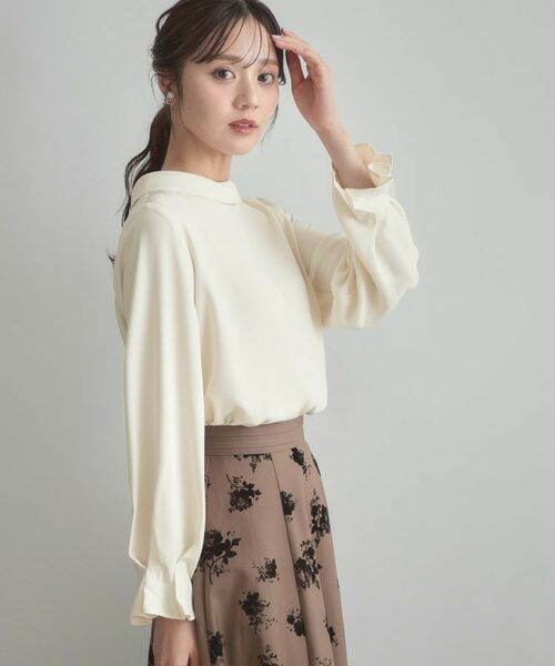 Couture Brooch / クチュールブローチ シャツ・ブラウス | 【大人可愛い・通勤】ロールカラーバックリボンブラウス | 詳細5