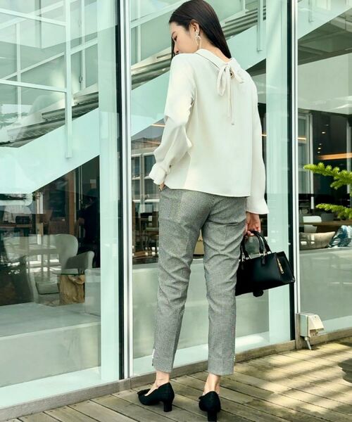 Couture Brooch / クチュールブローチ シャツ・ブラウス | 【大人可愛い・通勤】ロールカラーバックリボンブラウス | 詳細9