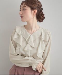Couture Brooch / クチュールブローチ シャツ・ブラウス | 【大人可愛い・通勤】ラッフルフリルブラウス