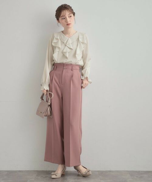 Couture Brooch / クチュールブローチ シャツ・ブラウス | 【大人可愛い・通勤】ラッフルフリルブラウス | 詳細1