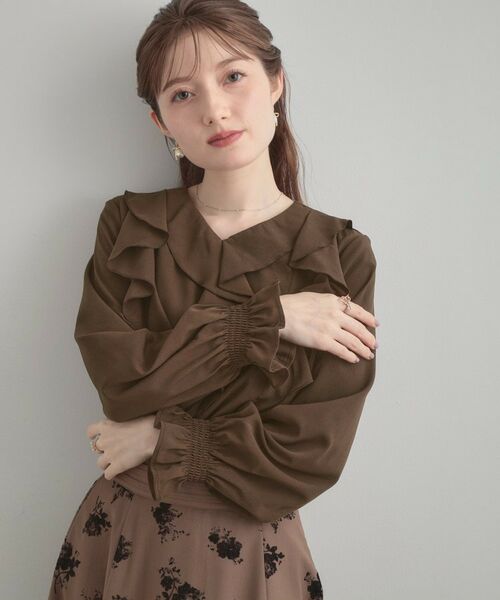 Couture Brooch / クチュールブローチ シャツ・ブラウス | 【大人可愛い・通勤】ラッフルフリルブラウス | 詳細12