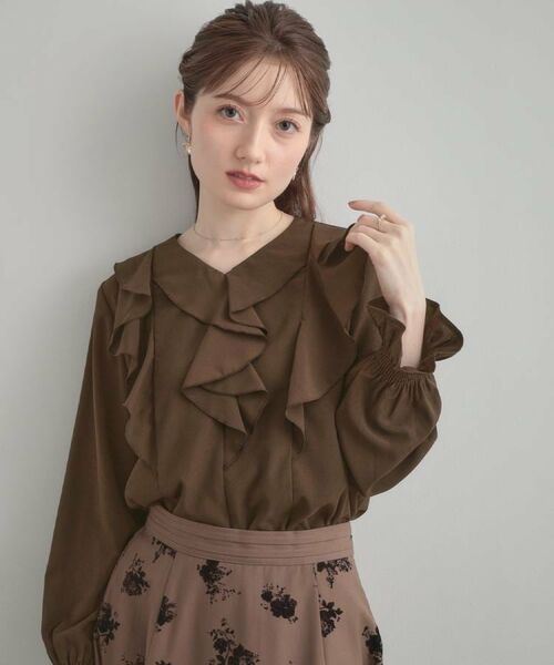 Couture Brooch / クチュールブローチ シャツ・ブラウス | 【大人可愛い・通勤】ラッフルフリルブラウス | 詳細13