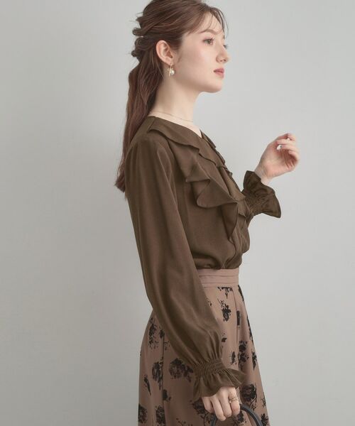 Couture Brooch / クチュールブローチ シャツ・ブラウス | 【大人可愛い・通勤】ラッフルフリルブラウス | 詳細14