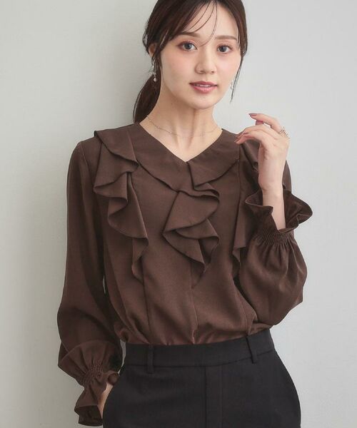 Couture Brooch / クチュールブローチ シャツ・ブラウス | 【大人可愛い・通勤】ラッフルフリルブラウス | 詳細19