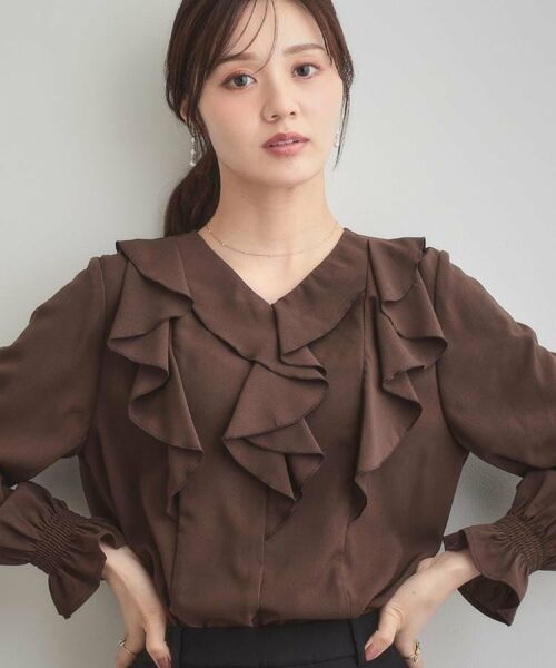Couture Brooch / クチュールブローチ シャツ・ブラウス | 【大人可愛い・通勤】ラッフルフリルブラウス | 詳細20