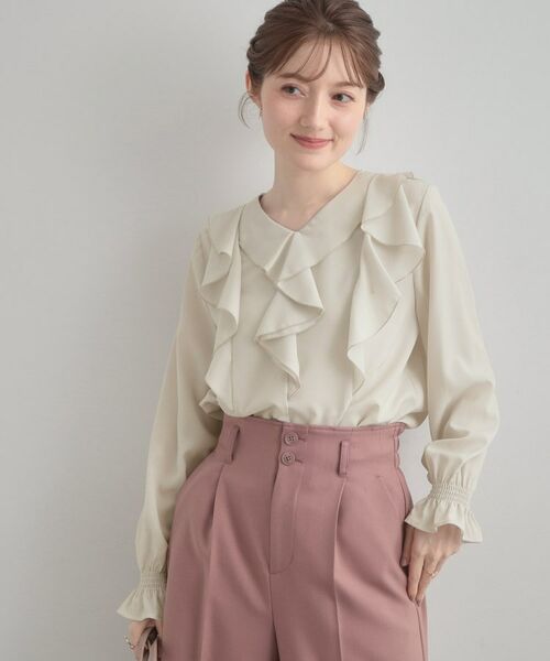 Couture Brooch / クチュールブローチ シャツ・ブラウス | 【大人可愛い・通勤】ラッフルフリルブラウス | 詳細4