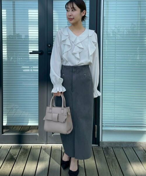 Couture Brooch / クチュールブローチ シャツ・ブラウス | 【大人可愛い・通勤】ラッフルフリルブラウス | 詳細7