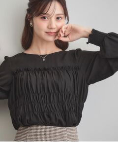 Couture Brooch / クチュールブローチ シャツ・ブラウス | 【マシンウォッシャブル・きれいめ・通勤】シャーリングチュニックブラウス