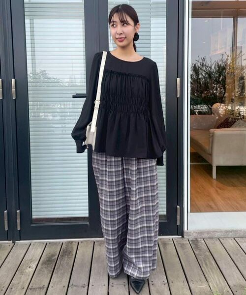 Couture Brooch / クチュールブローチ シャツ・ブラウス | 【マシンウォッシャブル・きれいめ・通勤】シャーリングチュニックブラウス | 詳細10