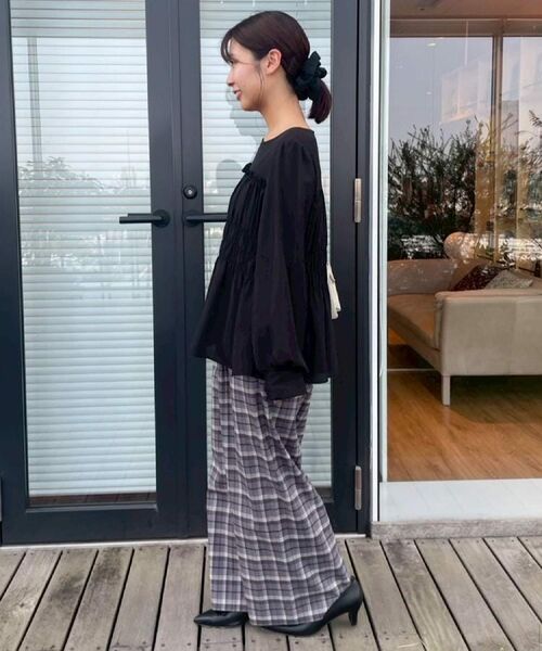 Couture Brooch / クチュールブローチ シャツ・ブラウス | 【マシンウォッシャブル・きれいめ・通勤】シャーリングチュニックブラウス | 詳細11