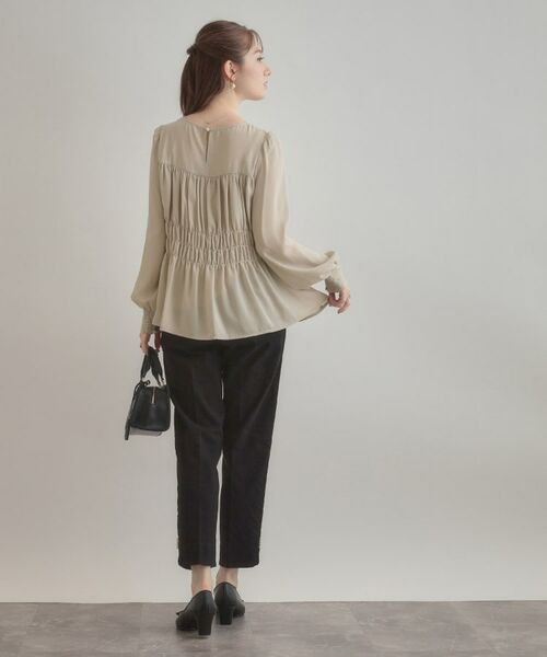 Couture Brooch / クチュールブローチ シャツ・ブラウス | 【マシンウォッシャブル・きれいめ・通勤】シャーリングチュニックブラウス | 詳細15