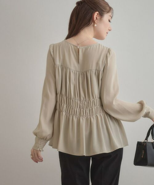 Couture Brooch / クチュールブローチ シャツ・ブラウス | 【マシンウォッシャブル・きれいめ・通勤】シャーリングチュニックブラウス | 詳細18