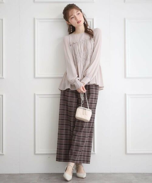 Couture Brooch / クチュールブローチ シャツ・ブラウス | 【マシンウォッシャブル・きれいめ・通勤】シャーリングチュニックブラウス | 詳細19