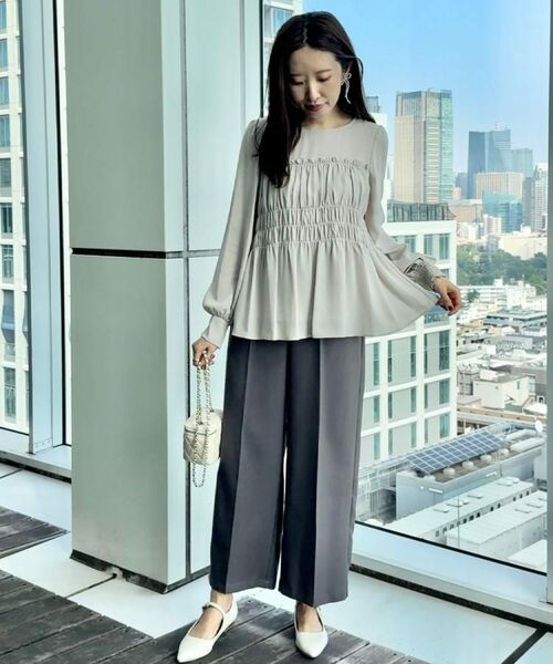 Couture Brooch / クチュールブローチ シャツ・ブラウス | 【マシンウォッシャブル・きれいめ・通勤】シャーリングチュニックブラウス | 詳細21