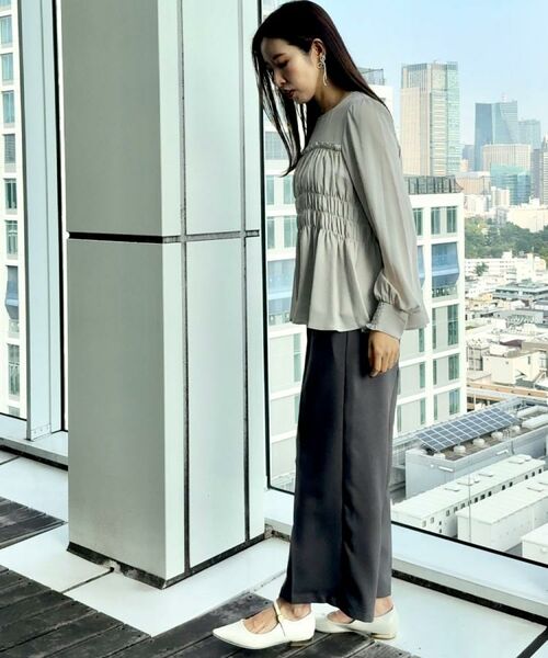 Couture Brooch / クチュールブローチ シャツ・ブラウス | 【マシンウォッシャブル・きれいめ・通勤】シャーリングチュニックブラウス | 詳細22