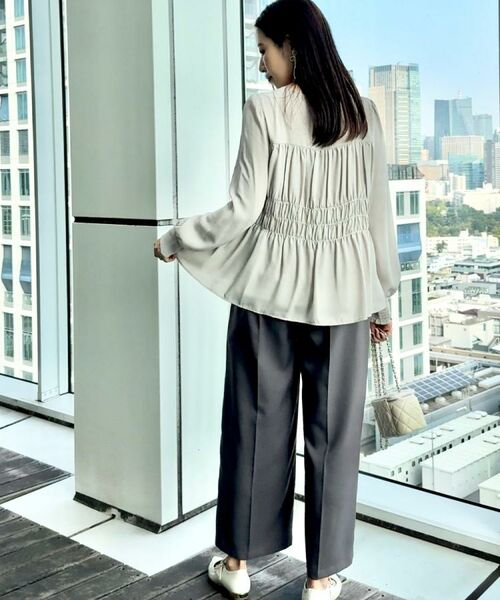 Couture Brooch / クチュールブローチ シャツ・ブラウス | 【マシンウォッシャブル・きれいめ・通勤】シャーリングチュニックブラウス | 詳細23