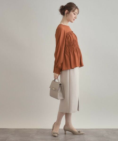 Couture Brooch / クチュールブローチ シャツ・ブラウス | 【マシンウォッシャブル・きれいめ・通勤】シャーリングチュニックブラウス | 詳細26