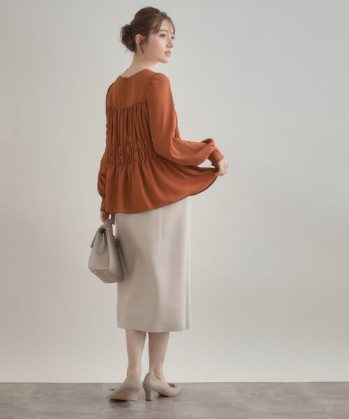 Couture Brooch / クチュールブローチ シャツ・ブラウス | 【マシンウォッシャブル・きれいめ・通勤】シャーリングチュニックブラウス | 詳細27