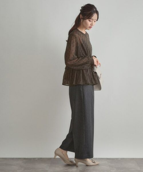 Couture Brooch / クチュールブローチ シャツ・ブラウス | フロッキードットペプラムブラウス | 詳細12