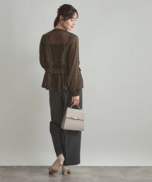 Couture Brooch / クチュールブローチ シャツ・ブラウス | フロッキードットペプラムブラウス | 詳細13